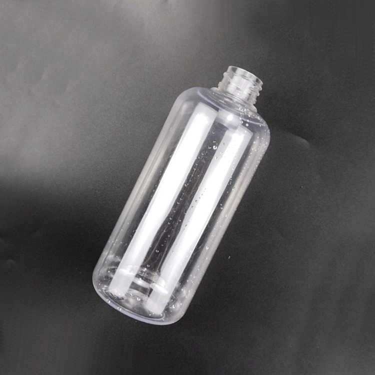 500ml 16oz Clear Pet Boston Round Pump Sprayer Sealing Type Plastic Bottle for Hand Wash